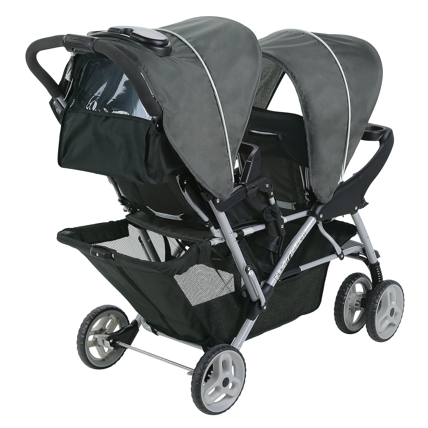 Graco DuoGlider Double Stroller | Lightweight Double Stroller with Tandem Seating, Glacier & SnugRide 35 Lite LX Infant Car Seat, Studio